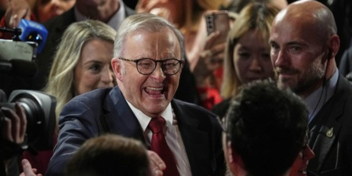 2025-05-06_681a3bfbf04c5_AlbaneseWins2ndTermAsAustralianPM Australian Prime Minister Anthony Albanese wins a second 3-year term