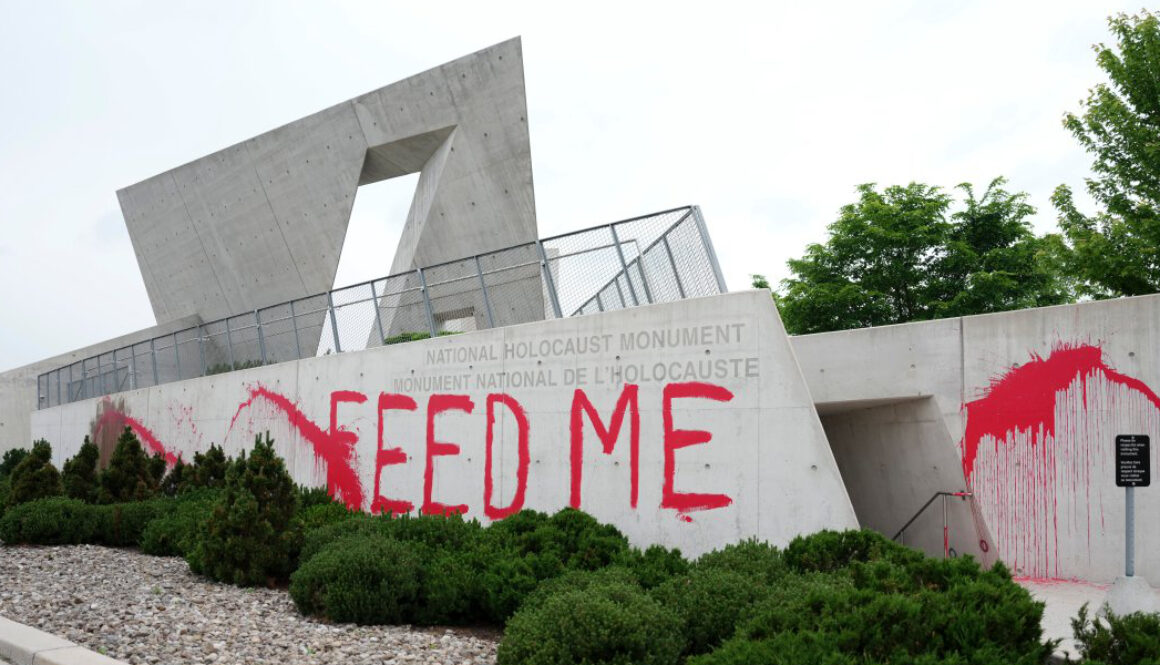 National Holocaust Monument in Ottawa vandalized with ’FEED ME’ in red paint